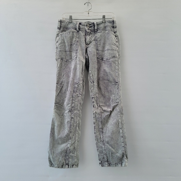 Anthropologie Pilcro The Wanderer Corduroy Barrel Pants Size 27 Light Gray Boho - Picture 2 of 16